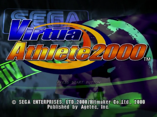 Virtua Athlete 2000 title screen for Sega Dreamcast